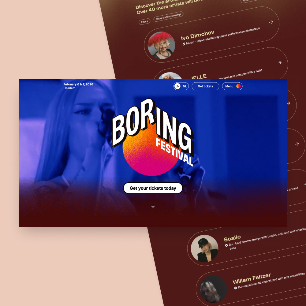 Boring Festival website